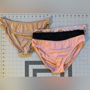 Victoria’s Secret satin bikinis, 4 pieces, preowned